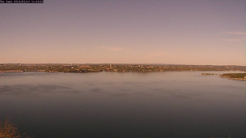 Lake Travis webcam, March 14, 2016 10:50 AM CT