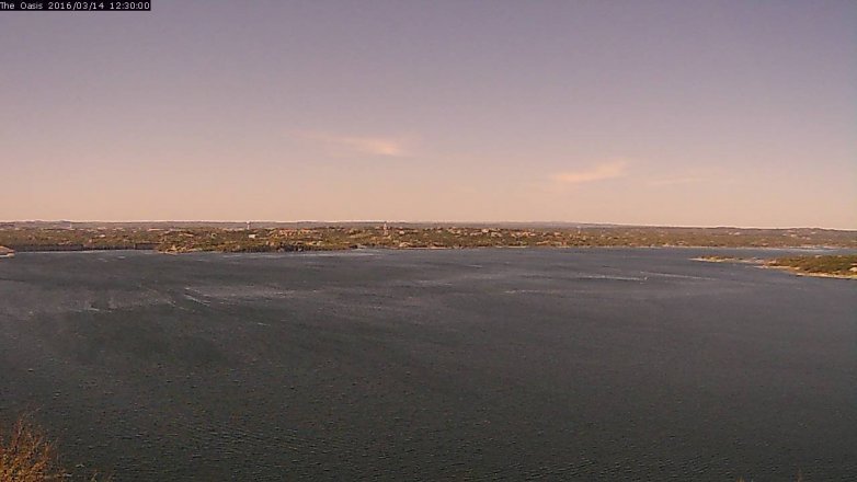 Lake Travis webcam, March 14, 2016 11:35 AM CT