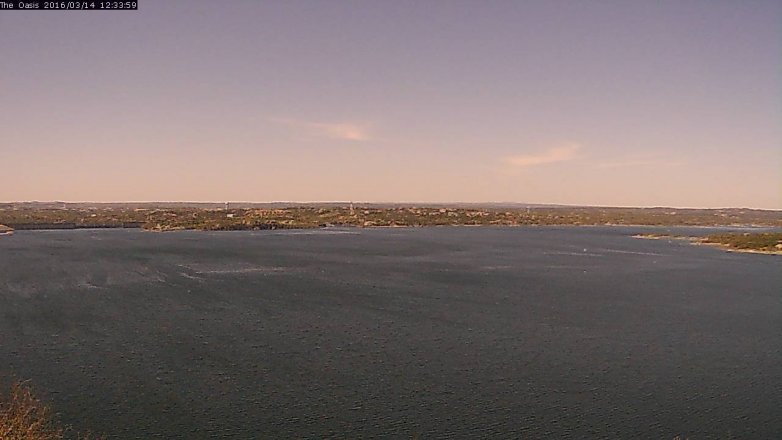 Lake Travis webcam, March 14, 2016 11:40 AM CT