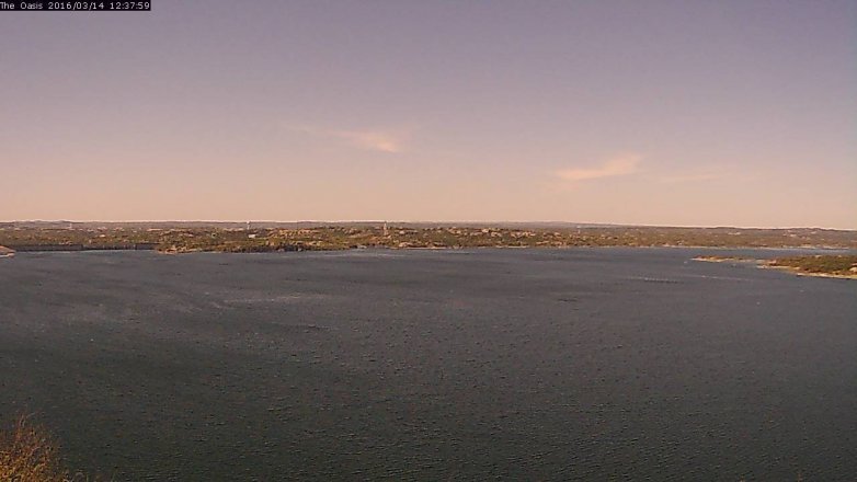 Lake Travis webcam, March 14, 2016 11:45 AM CT