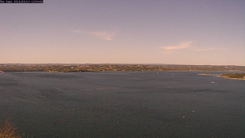 Lake Travis webcam, March 14, 2016 12:00 PM CT