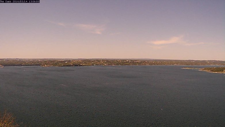 Lake Travis webcam, March 14, 2016 12:10 PM CT