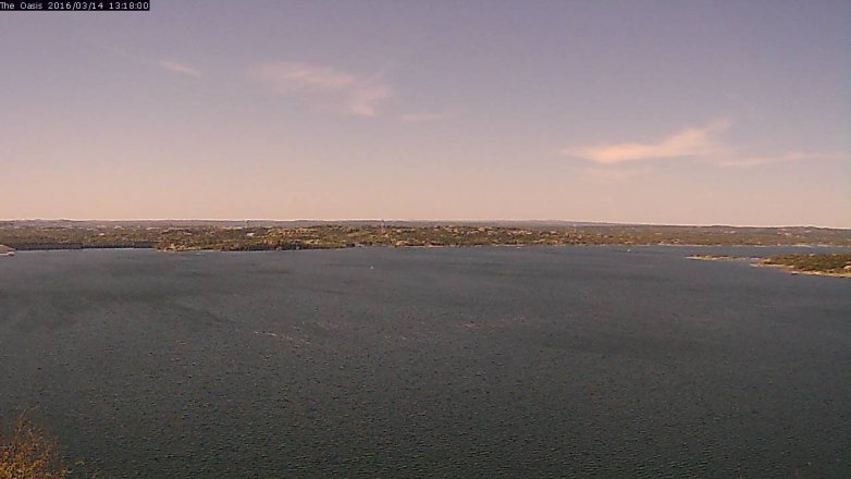 Lake Travis webcam, March 14, 2016 12:25 PM CT
