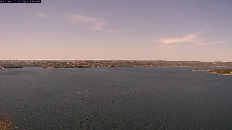 Lake Travis webcam, March 14, 2016 12:30 PM CT