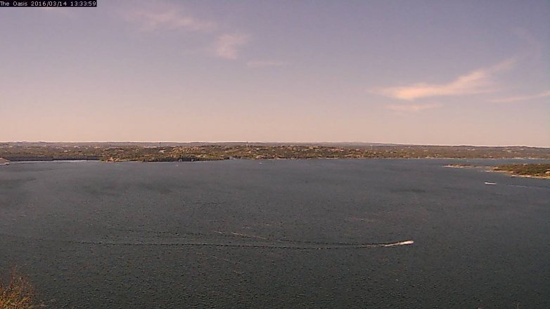 Lake Travis webcam, March 14, 2016 12:40 PM CT