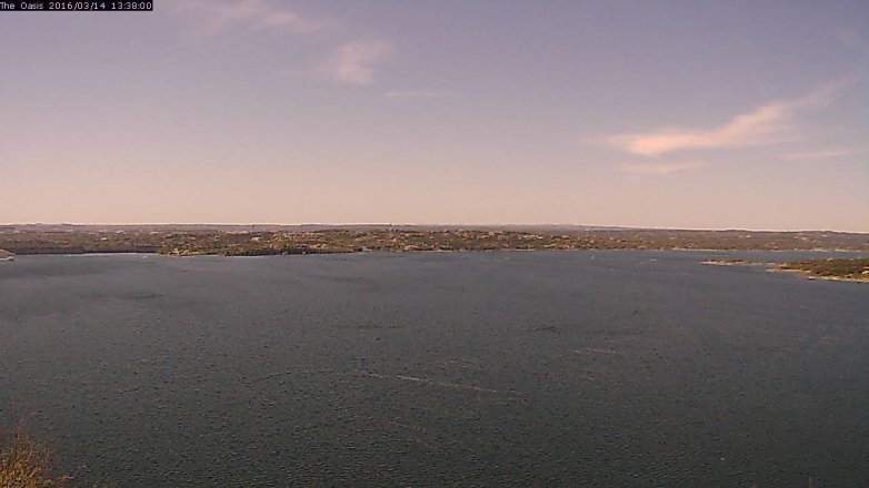 Lake Travis webcam, March 14, 2016 12:45 PM CT
