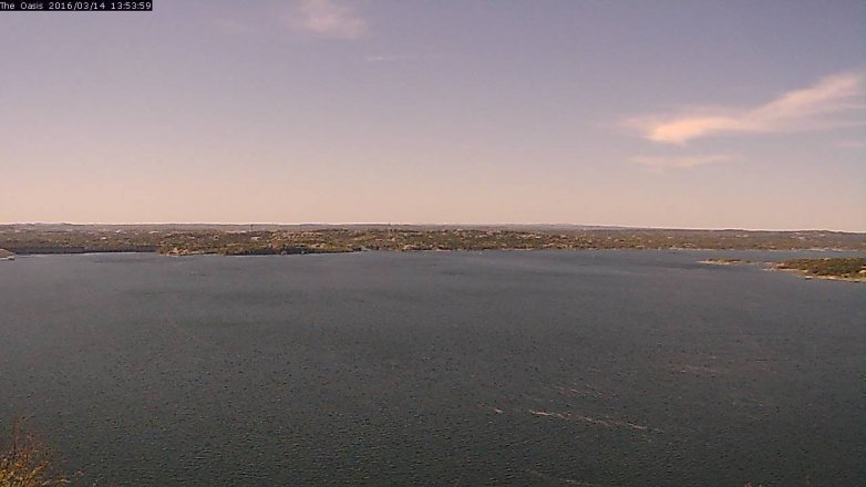 Lake Travis webcam, March 14, 2016 1:00 PM CT