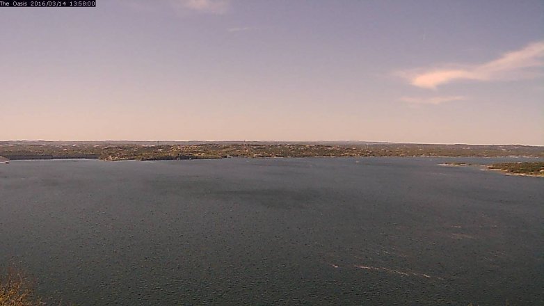 Lake Travis webcam, March 14, 2016 1:05 PM CT