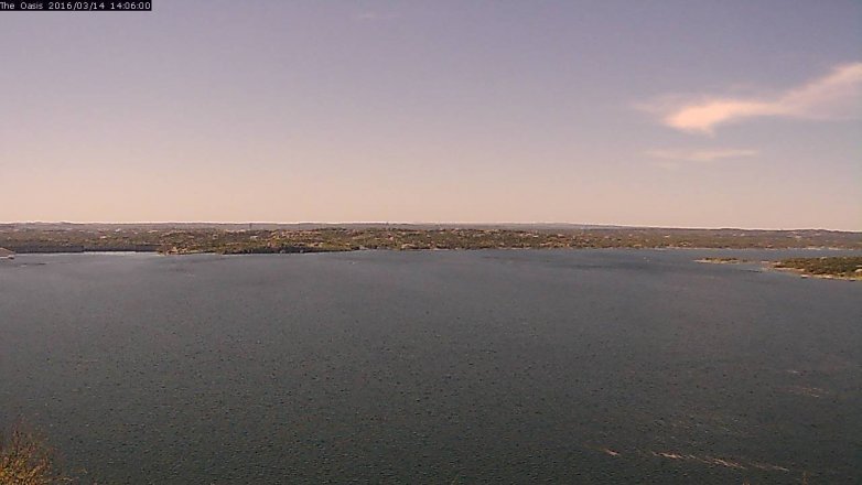Lake Travis webcam, March 14, 2016 1:15 PM CT