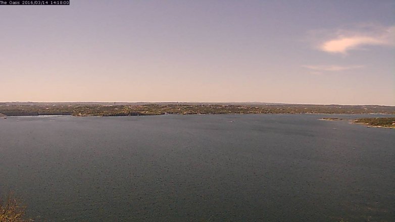 Lake Travis webcam, March 14, 2016 1:25 PM CT