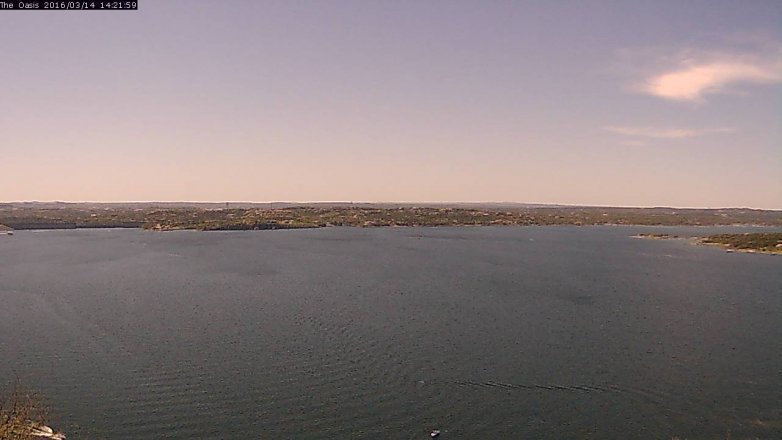 Lake Travis webcam, March 14, 2016 1:30 PM CT