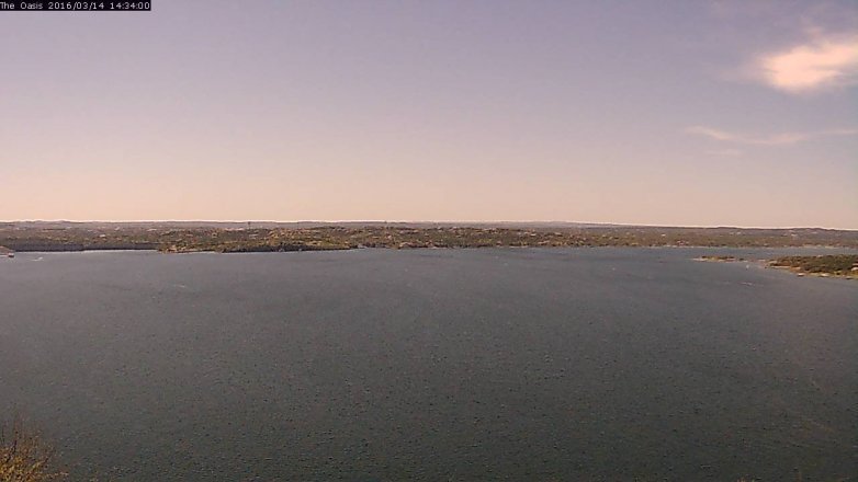 Lake Travis webcam, March 14, 2016 1:40 PM CT