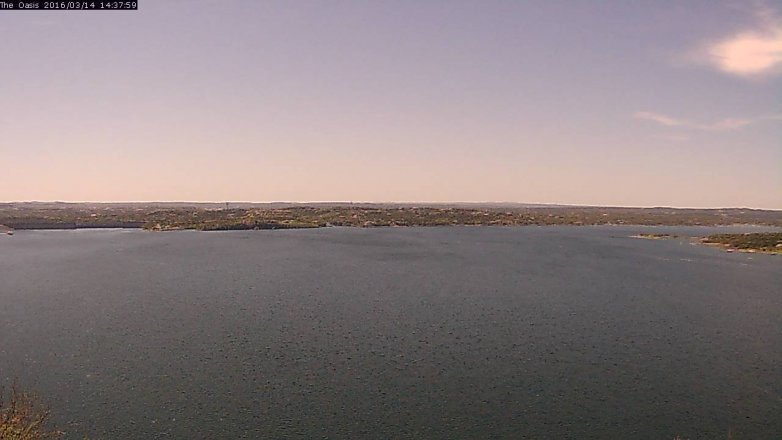 Lake Travis webcam, March 14, 2016 1:45 PM CT