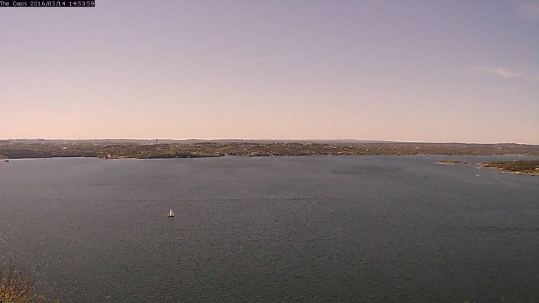 Lake Travis webcam, March 14, 2016 2:00 PM CT