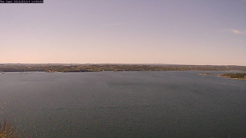 Lake Travis webcam, March 14, 2016 2:05 PM CT