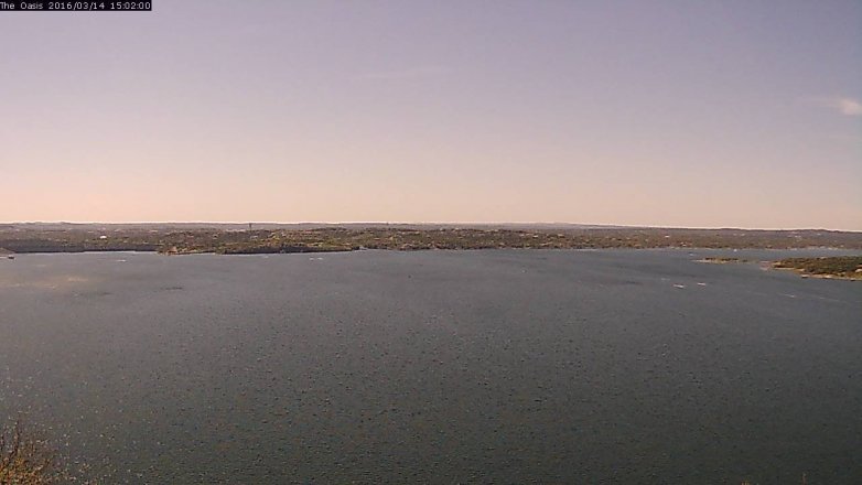 Lake Travis webcam, March 14, 2016 2:10 PM CT