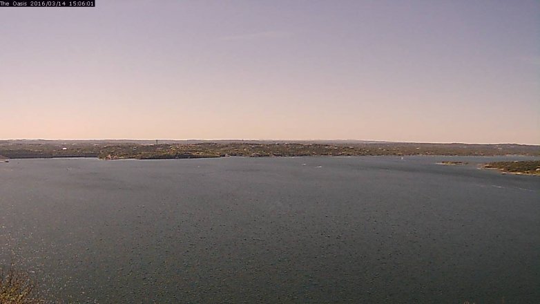 Lake Travis webcam, March 14, 2016 2:15 PM CT