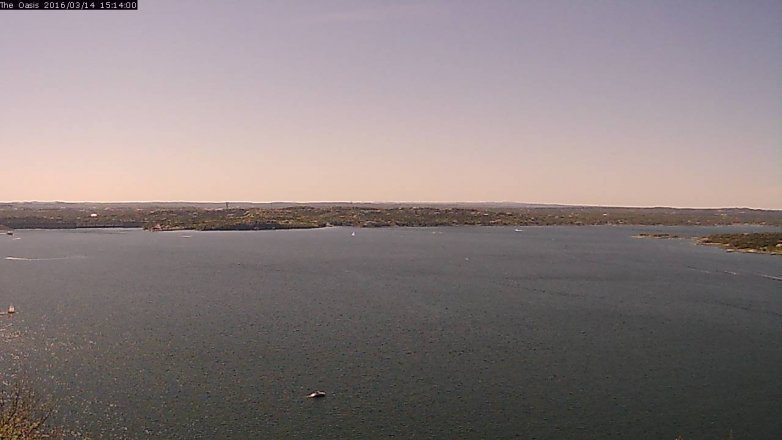 Lake Travis webcam, March 14, 2016 2:20 PM CT