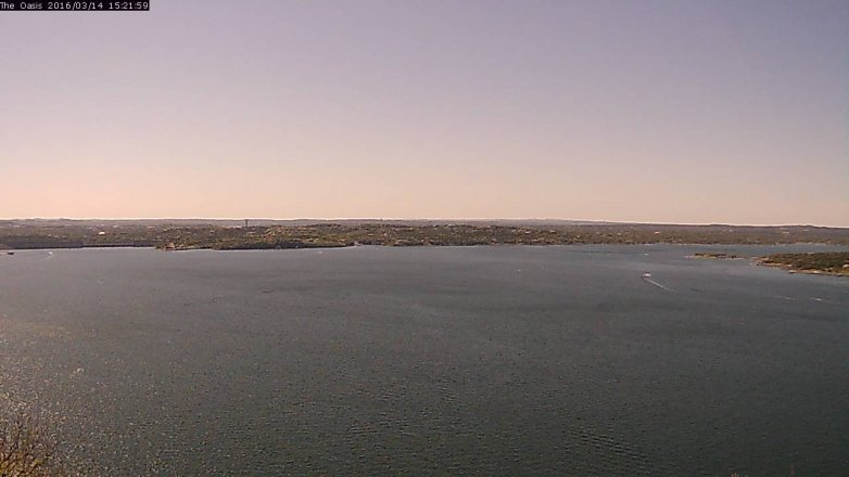 Lake Travis webcam, March 14, 2016 2:30 PM CT
