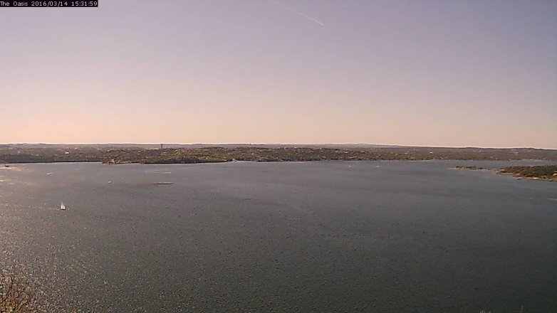 Lake Travis webcam, March 14, 2016 2:40 PM CT