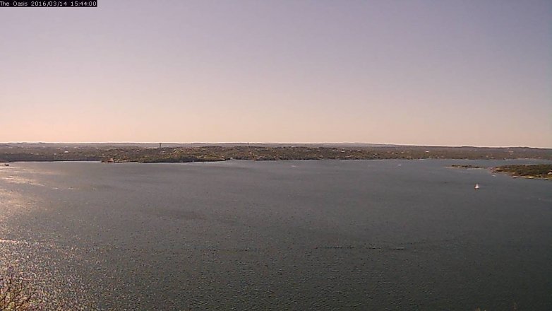 Lake Travis webcam, March 14, 2016 2:50 PM CT