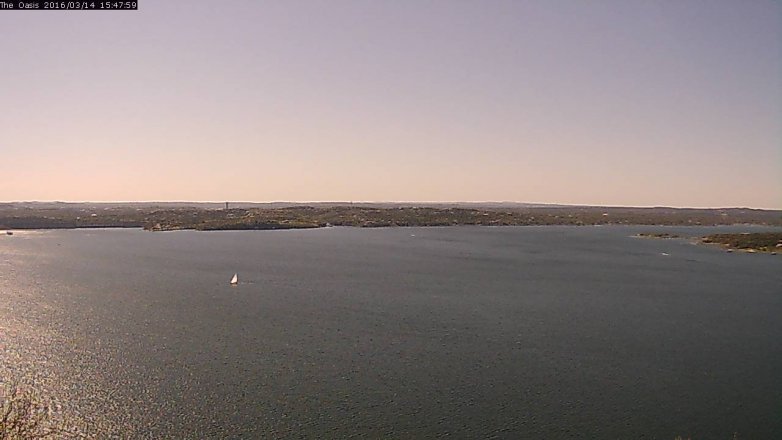 Lake Travis webcam, March 14, 2016 2:55 PM CT