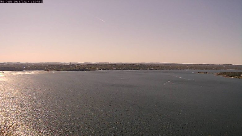 Lake Travis webcam, March 14, 2016 3:15 PM CT