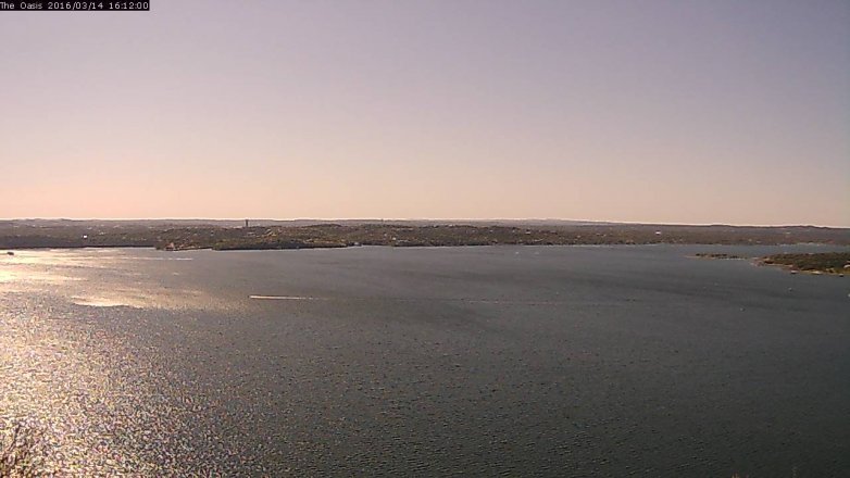 Lake Travis webcam, March 14, 2016 3:20 PM CT