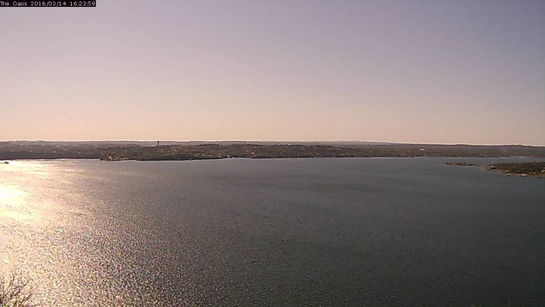 Lake Travis webcam, March 14, 2016 3:30 PM CT