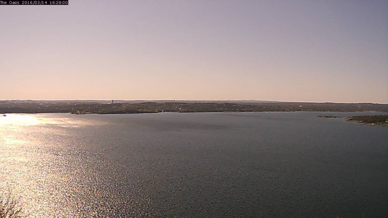 Lake Travis webcam, March 14, 2016 3:35 PM CT