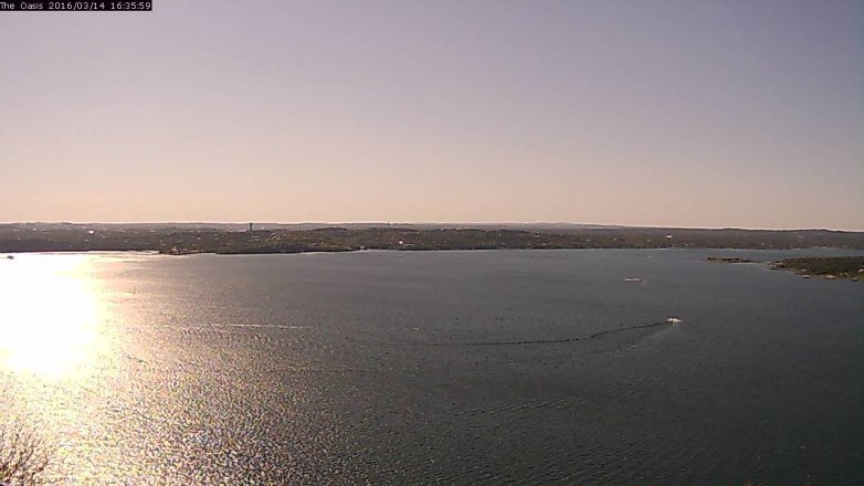 Lake Travis webcam, March 14, 2016 3:45 PM CT