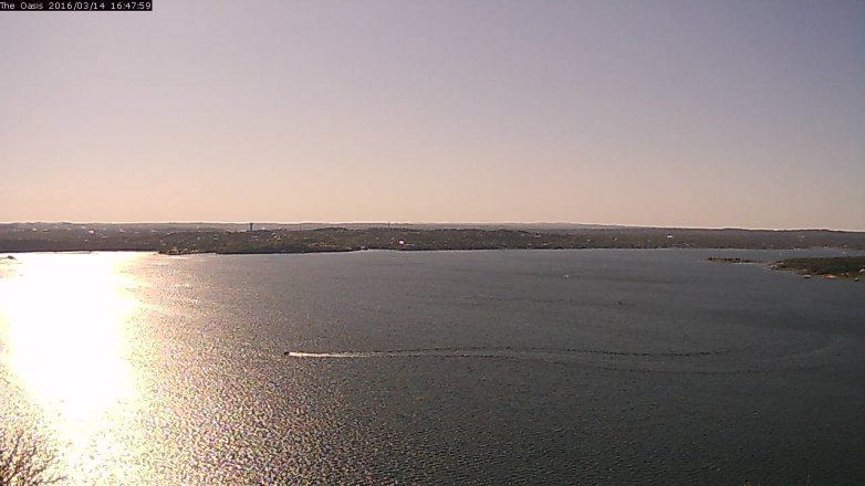Lake Travis webcam, March 14, 2016 3:55 PM CT