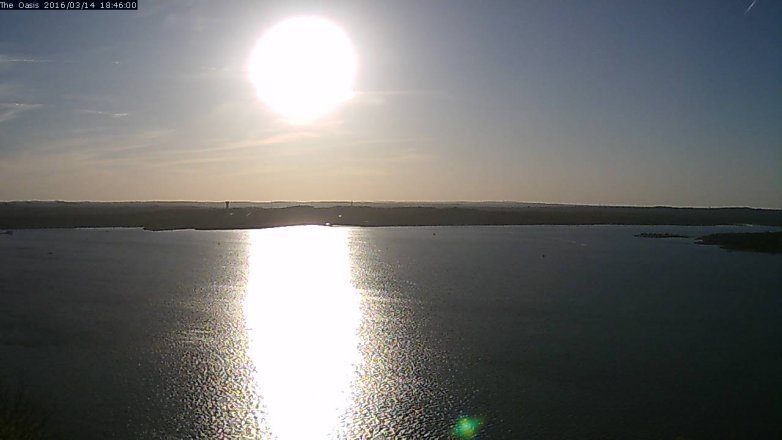 Lake Travis webcam, March 14, 2016 5:55 PM CT