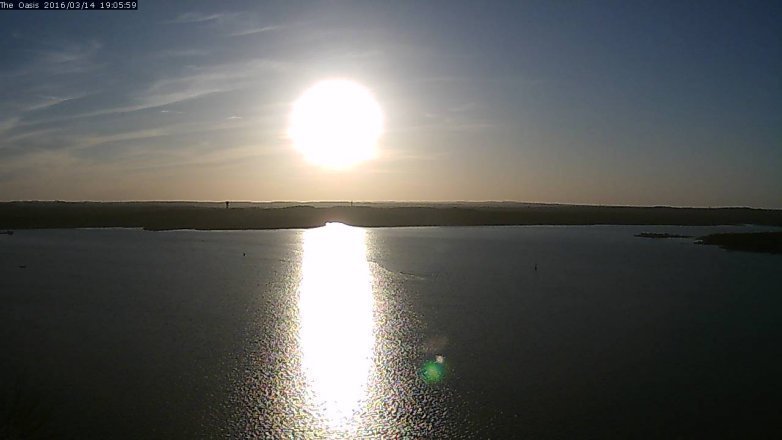 Lake Travis webcam, March 14, 2016 6:15 PM CT