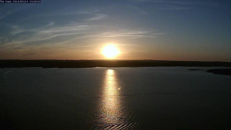 Lake Travis webcam, March 14, 2016 6:35 PM CT