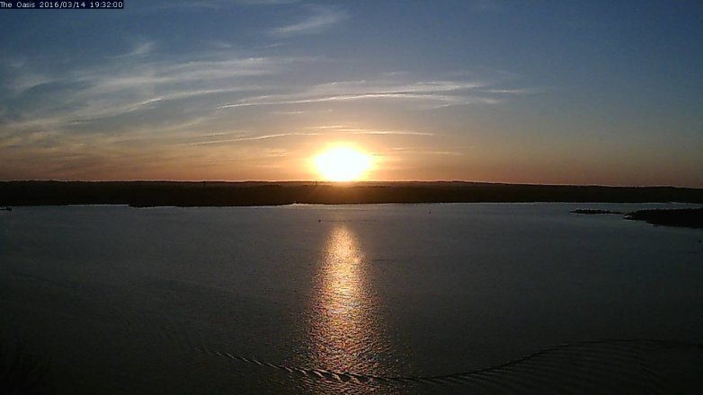 Lake Travis webcam, March 14, 2016 6:40 PM CT