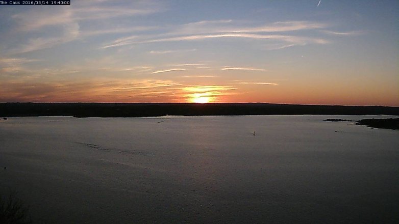 Lake Travis webcam, March 14, 2016 6:45 PM CT
