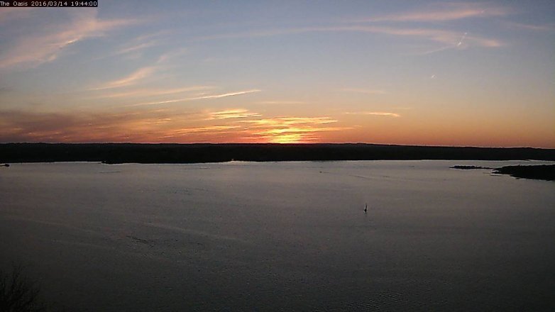 Lake Travis webcam, March 14, 2016 6:50 PM CT