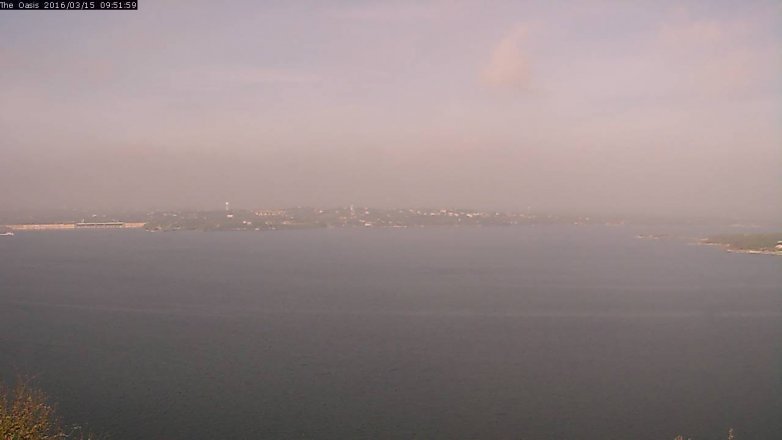 Lake Travis webcam, March 15, 2016 9:00 AM CT