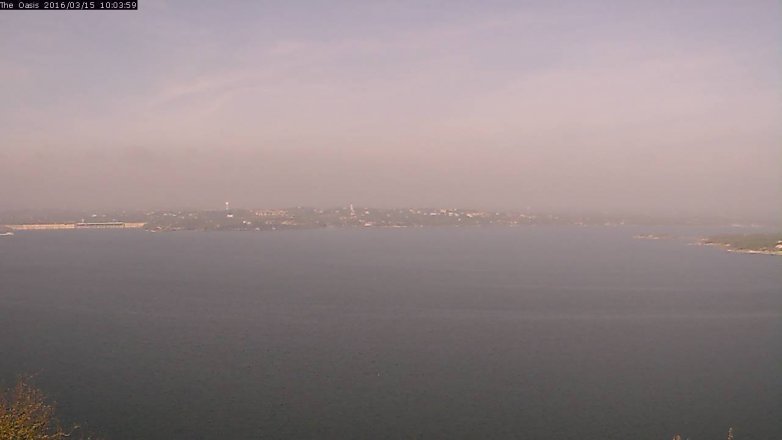 Lake Travis webcam, March 15, 2016 9:10 AM CT