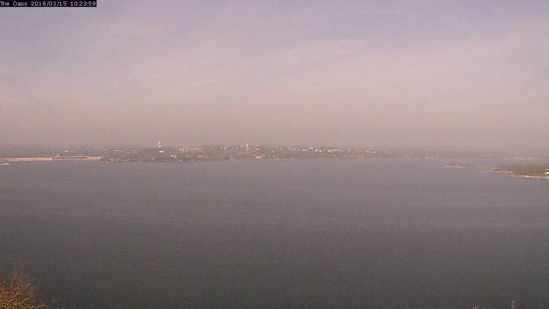 Lake Travis webcam, March 15, 2016 9:30 AM CT