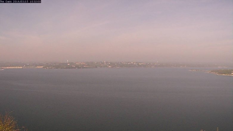 Lake Travis webcam, March 15, 2016 9:40 AM CT