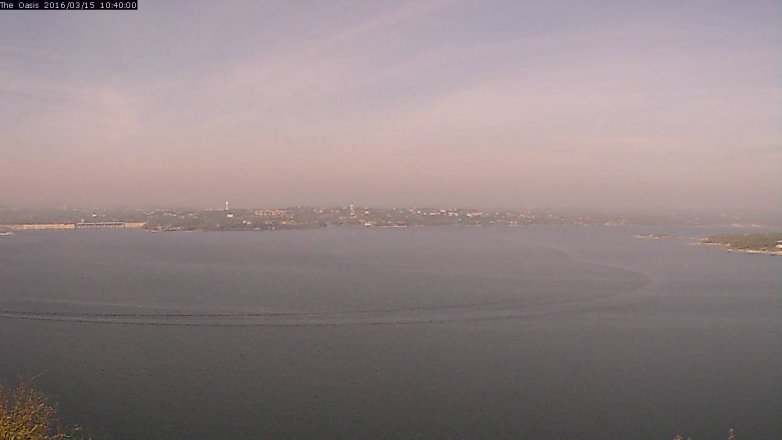 Lake Travis webcam, March 15, 2016 9:45 AM CT
