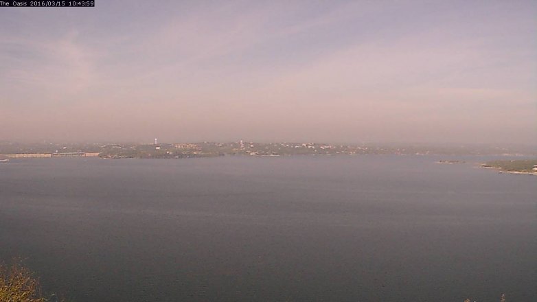 Lake Travis webcam, March 15, 2016 9:50 AM CT