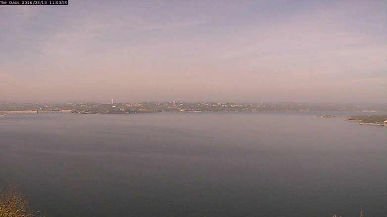 Lake Travis webcam, March 15, 2016 10:10 AM CT