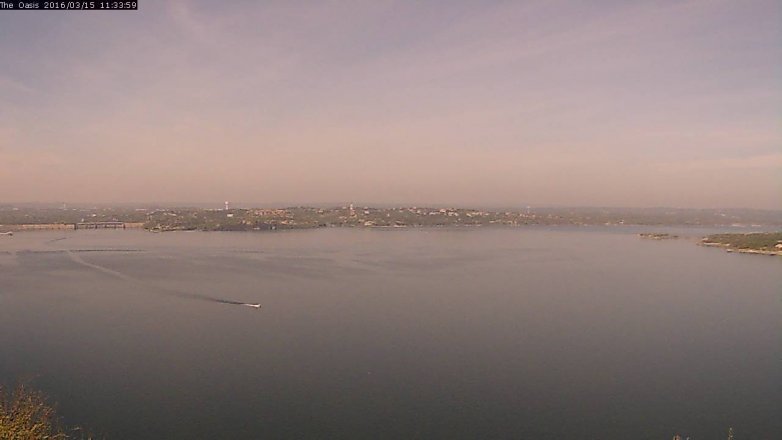 Lake Travis webcam, March 15, 2016 10:40 AM CT