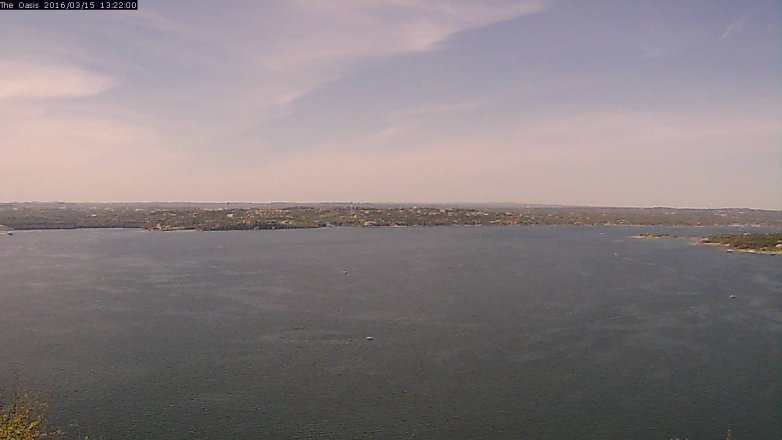 Lake Travis webcam, March 15, 2016 12:30 PM CT