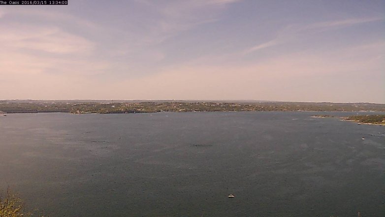 Lake Travis webcam, March 15, 2016 12:40 PM CT