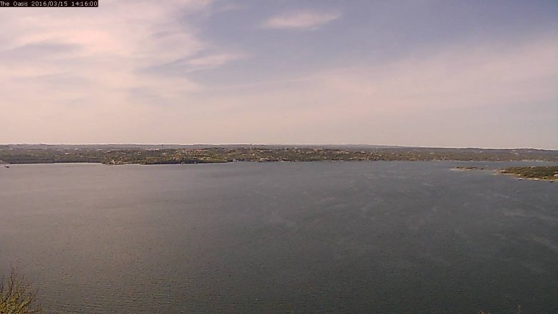 Lake Travis webcam, March 15, 2016 1:20 PM CT