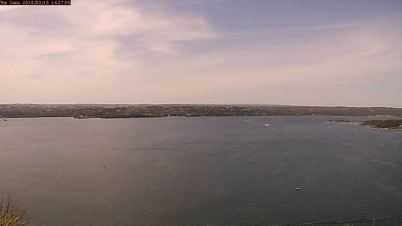 Lake Travis webcam, March 15, 2016 1:35 PM CT